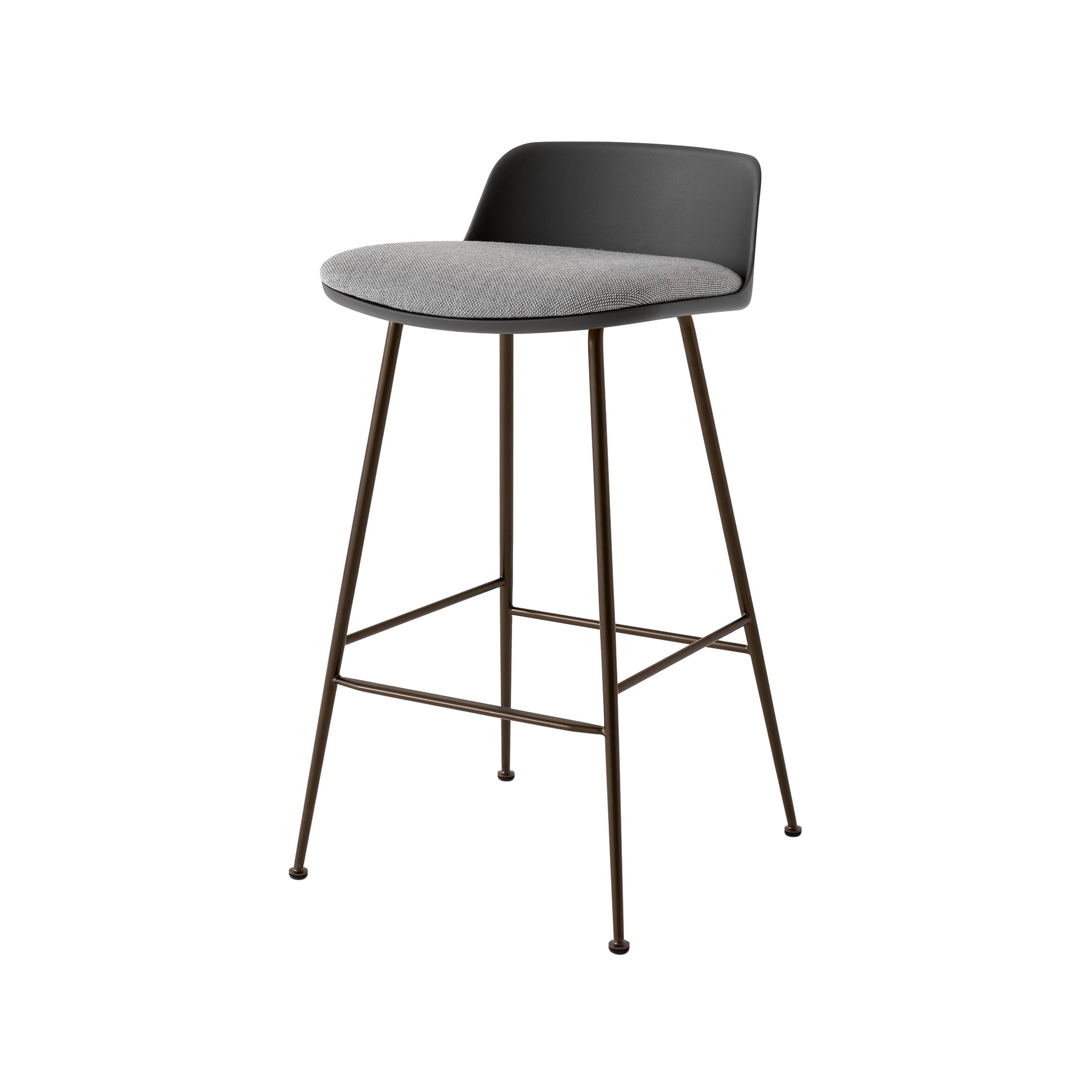 Rely Counter Stool: HW82 + Stone Grey + Bronzed