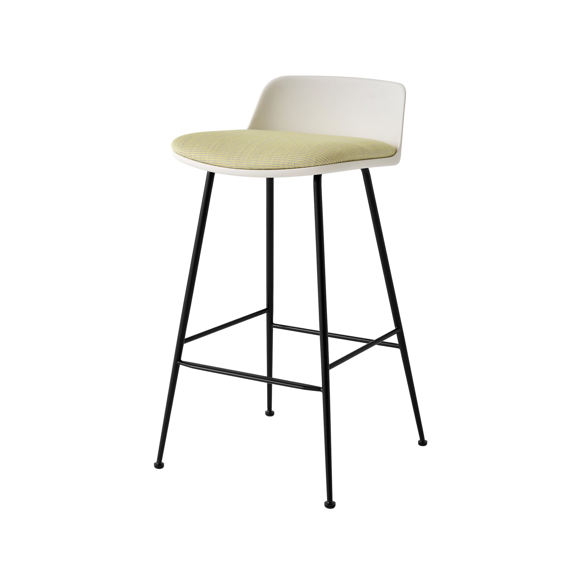 Rely Counter Stool: HW82 + White + Black