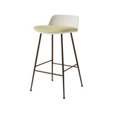 Rely Counter Stool: HW82 + White + Bronzed