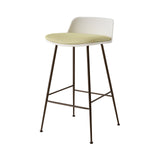 Rely Counter Stool: HW82 + White + Bronzed