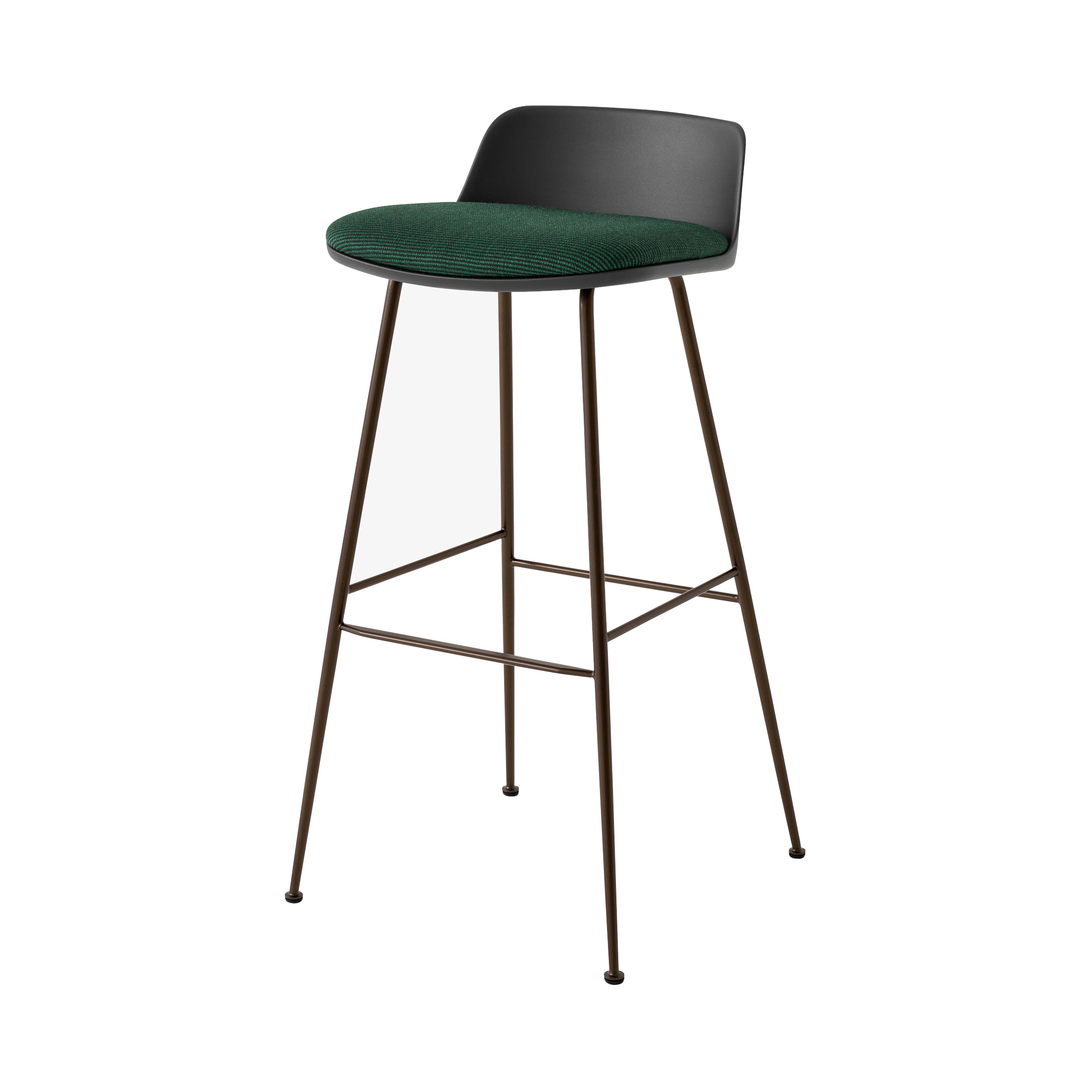 Rely Bar Stool: HW87 + Black + Bronzed