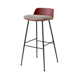 Rely Bar Stool: HW87 + Red Brown + Black