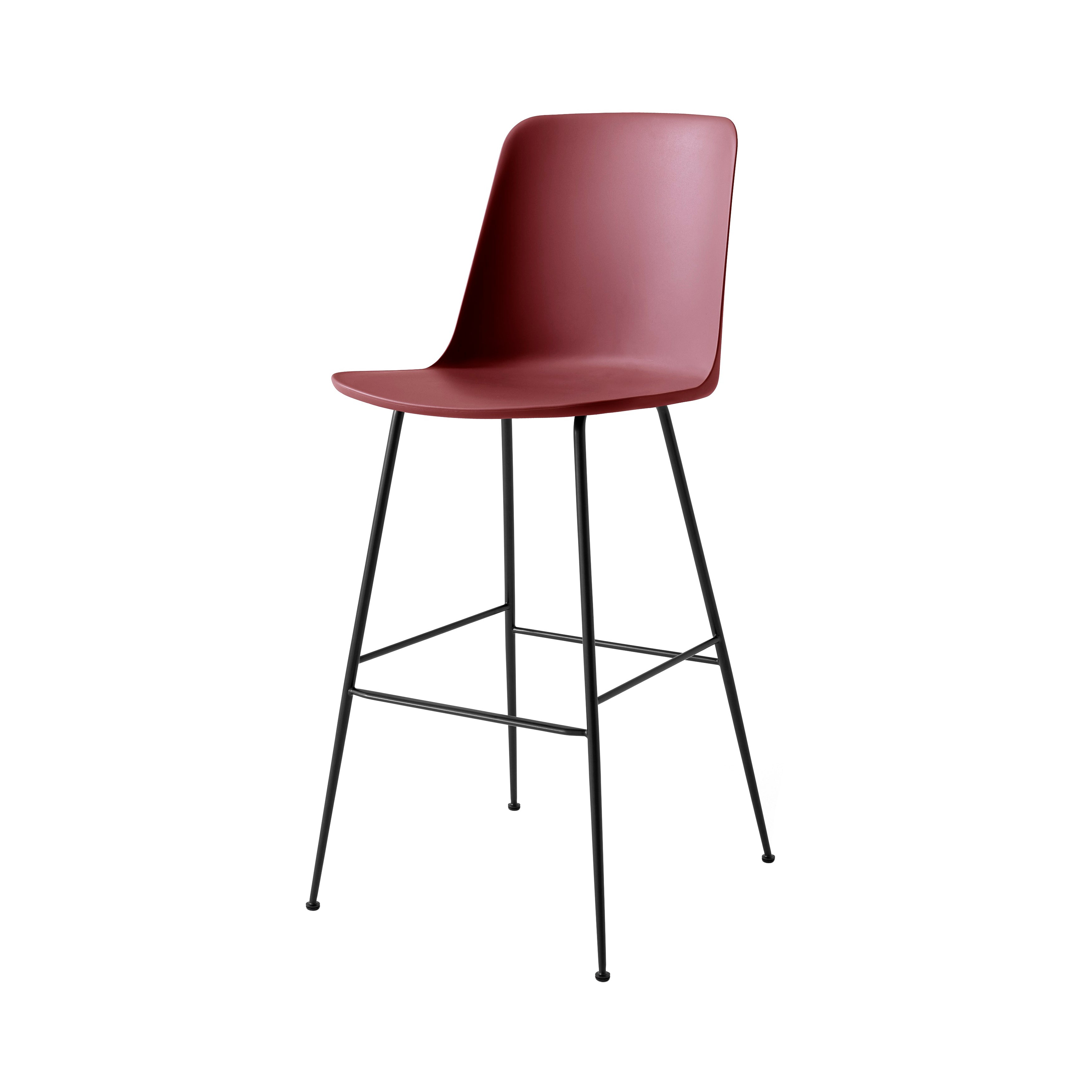 Rely Bar + Counter Highback Chair: HW96 + HW91 + Bar (HW96) + Red Brown + Black