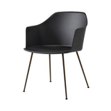 Rely Armchair HW33: Set of 4 + Black + Bronzed