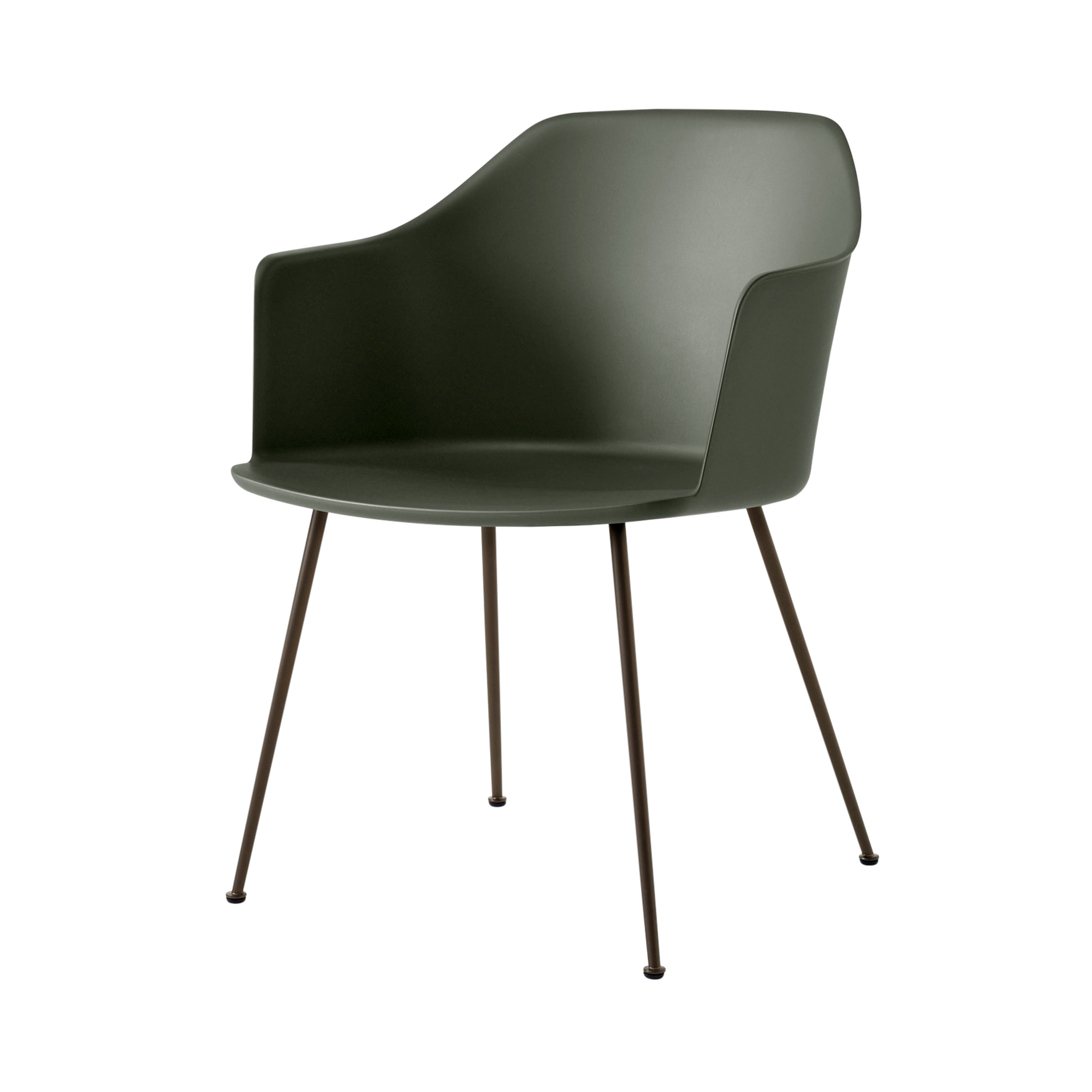 Rely Armchair HW33: Set of 4 + Bronze Green + Bronzed