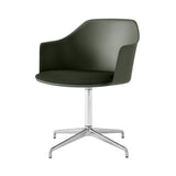 Rely Armchair HW39: Polished Aluminum + Bronze Green