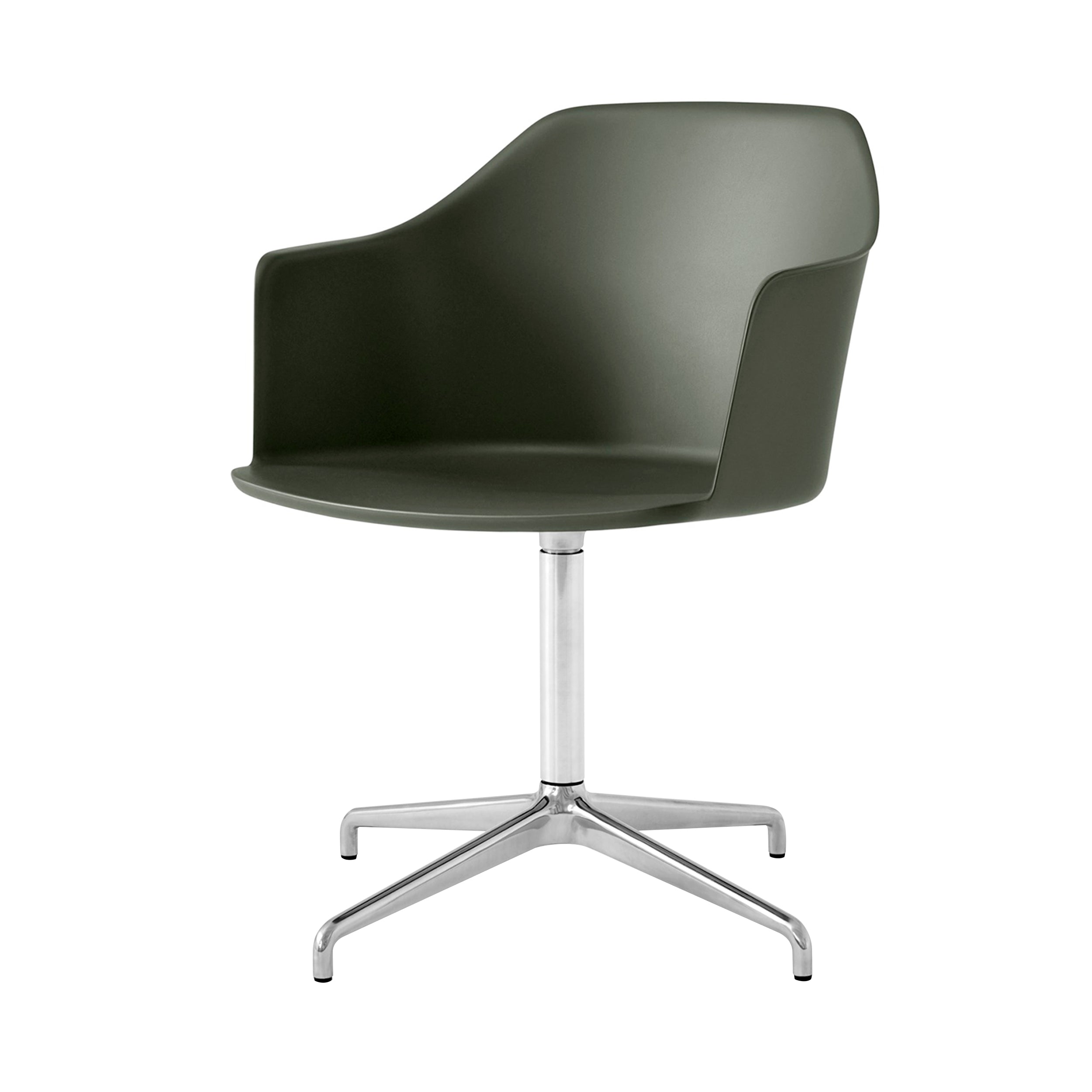 Rely Armchair: HW43 + Bronze Green + Polished Aluminum