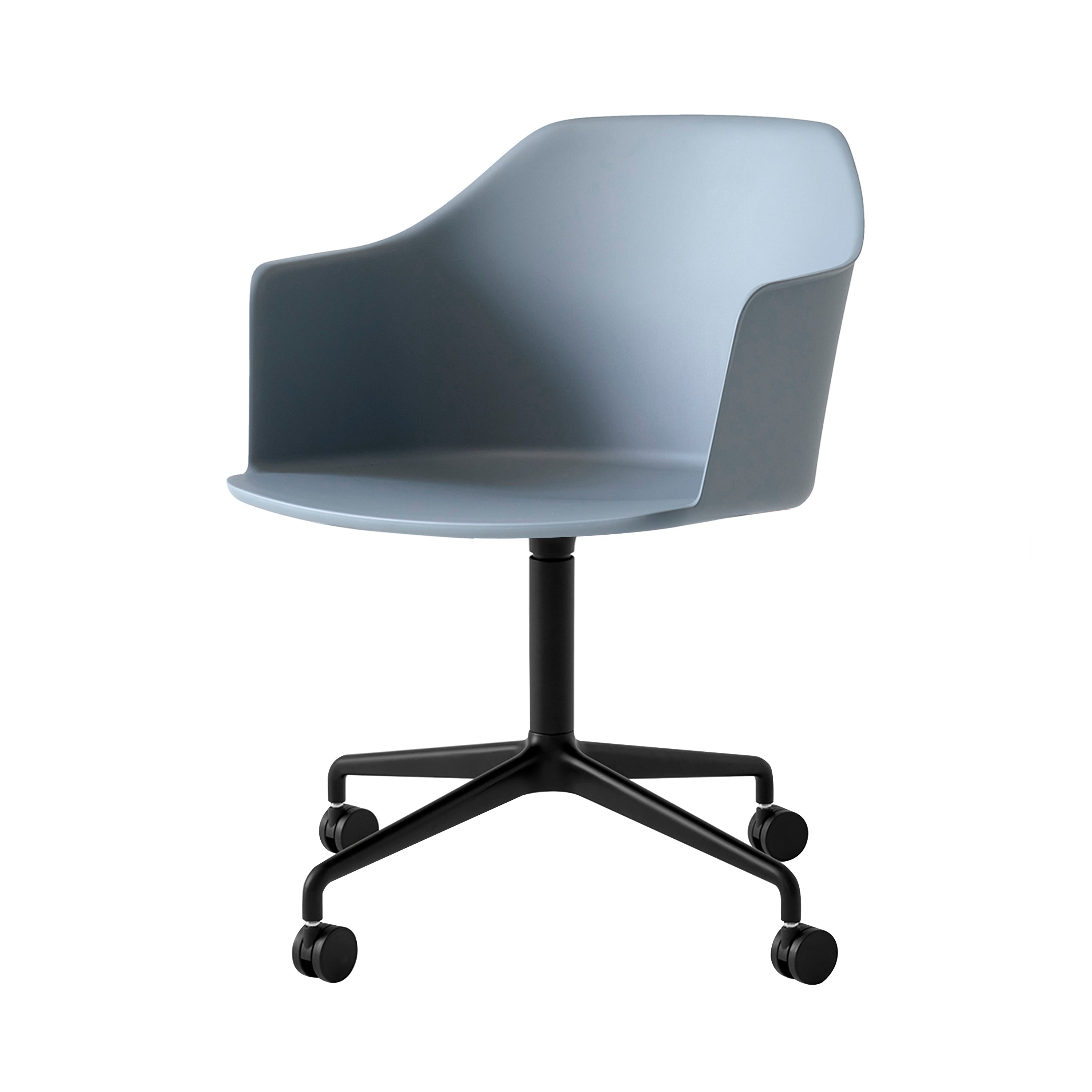 Rely Armchair: HW48 + Light Blue + Black