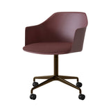 Rely Armchair: HW49 + Red Brown + Bronzed