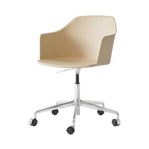 Rely Armchair: HW53 + Beige Sand + Polished Aluminum