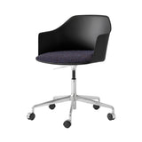 Rely Armchair HW54: Polished Aluminum + Black