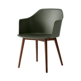 Rely Armchair: HW76 + Green + Lacquered Walnut