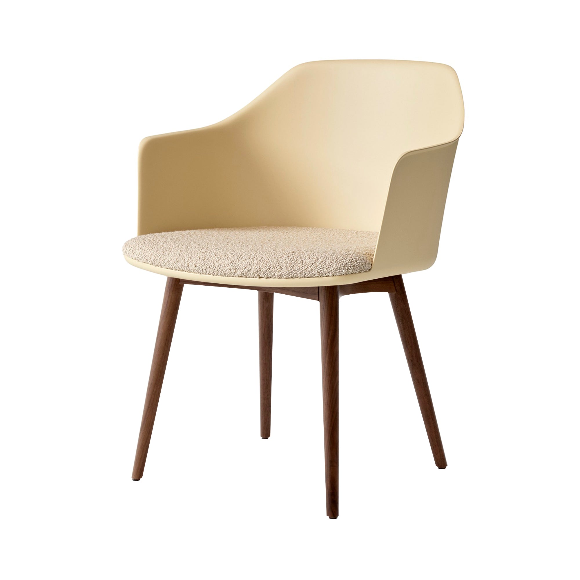 Rely Armchair: HW77 + Beige Sand + Lacquered Walnut