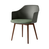 Rely Armchair: HW77 + Stone Grey + Lacquered Walnut