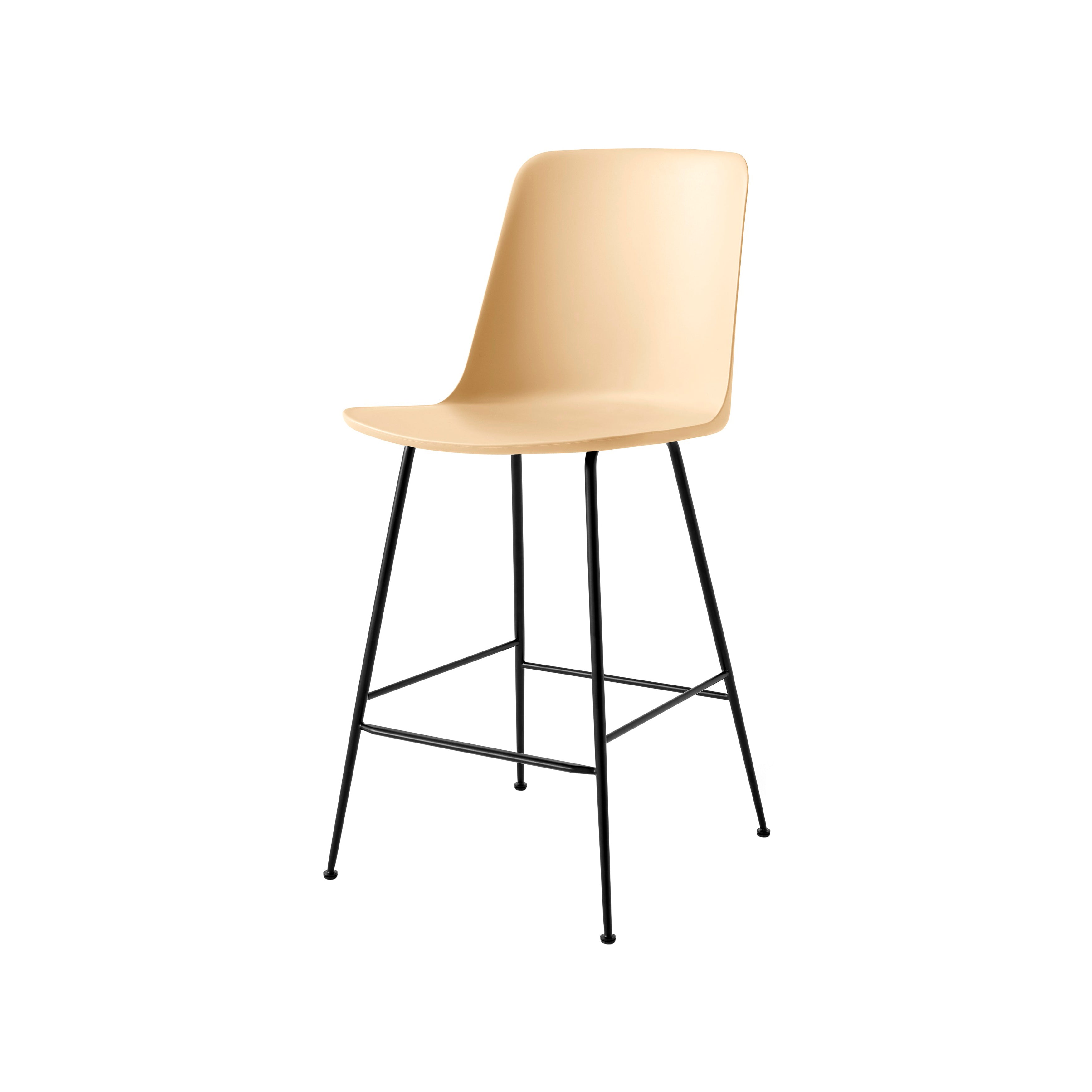 Rely Bar + Counter High Backrest Chair: HW96 + HW91 + Counter (HW91) + Beige Sand + Black