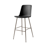 Rely Bar + Counter High Backrest Chair: HW96 + HW91 + Bar (HW96) + Black + Bronzed