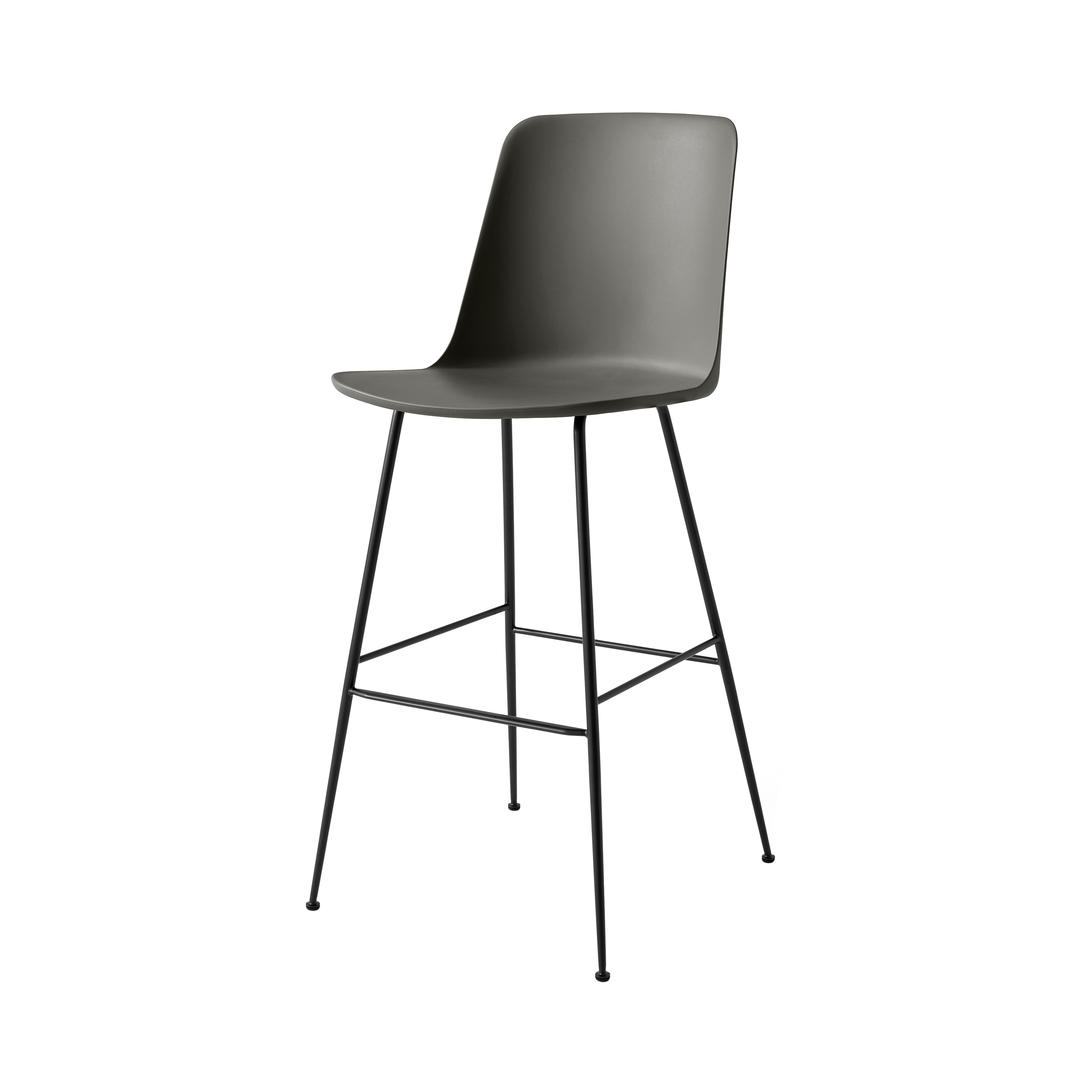 Rely Bar + Counter High Backrest Chair: HW96 + HW91 + Bar (HW96) + Stone Grey + Black