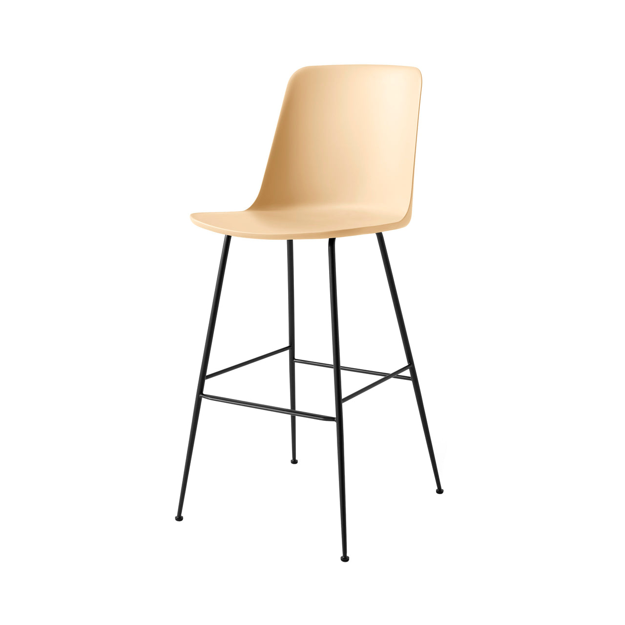 Rely Bar + Counter High Backrest Chair: HW96 + HW91 + Bar (HW96) + Beige Sand + Black