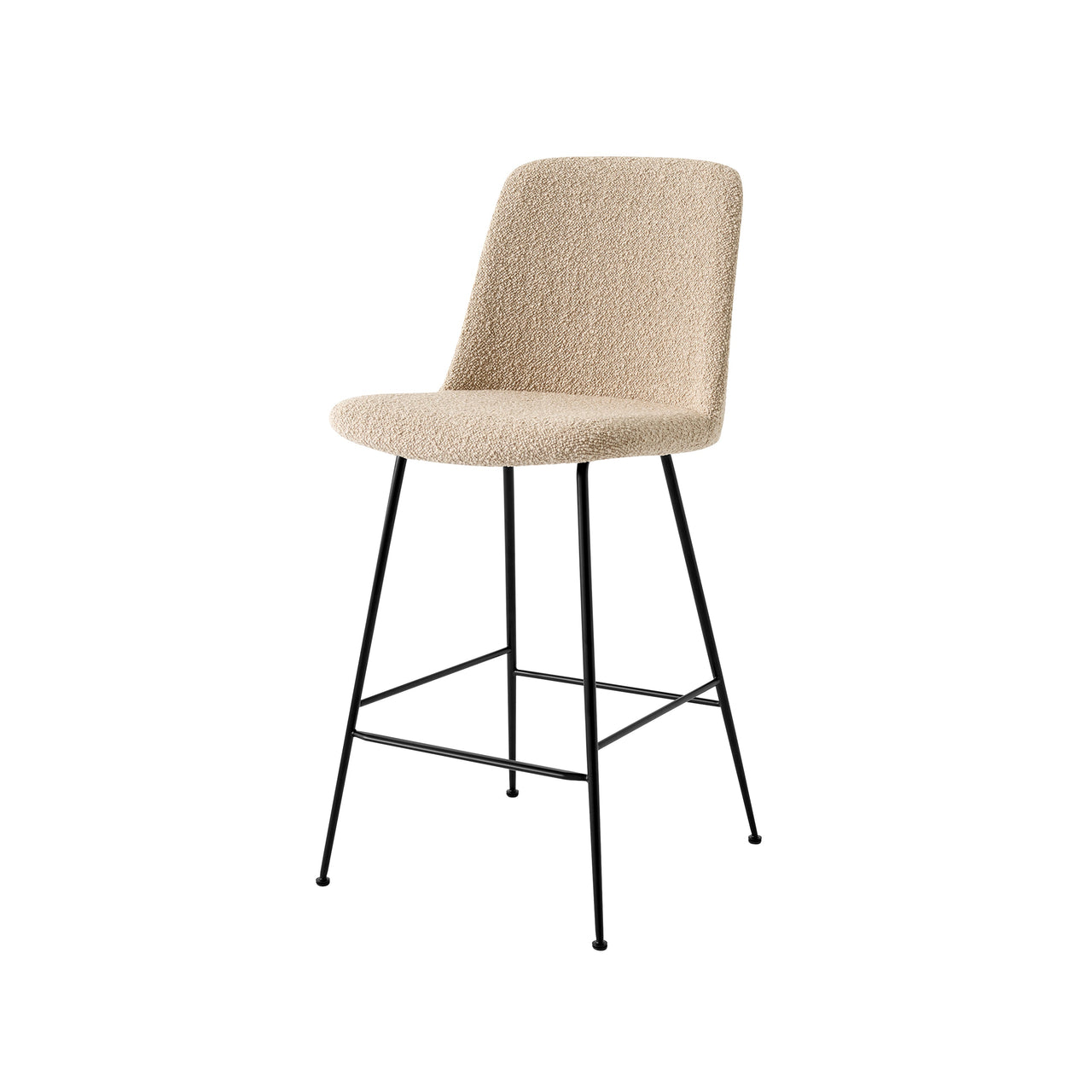 Rely Bar + Counter High Backrest Chair: HW98 + HW93 + Counter (HW93) + Black