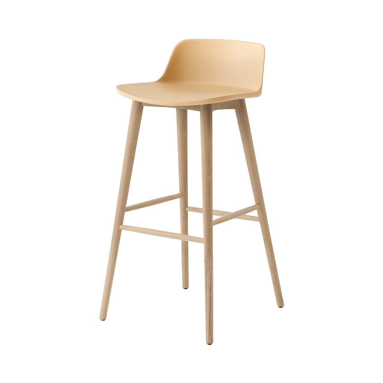 Rely Bar + Counter Low Backrest Chair: HW123 + HW118 + Bar (HW123) + Beige Sand + Oak