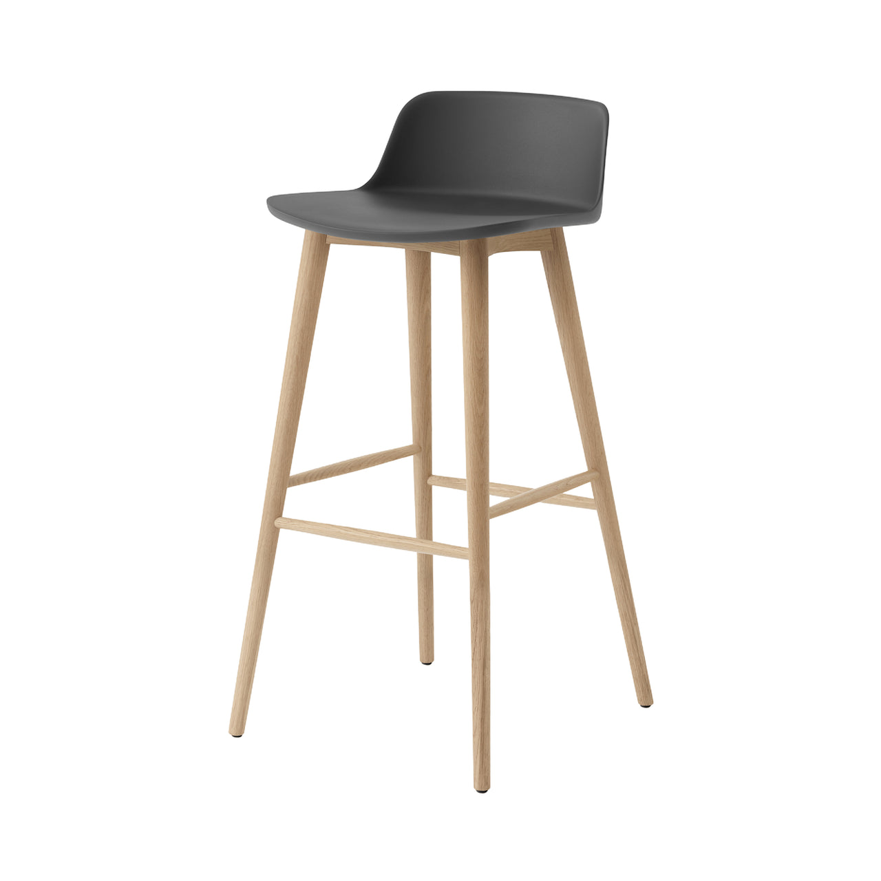 Rely Bar + Counter Low Backrest Chair: HW123 + HW118 + Bar (HW123) + Stone Grey + Oak