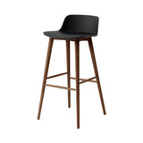 Rely Bar + Counter Low Backrest Chair: HW123 + HW118 + Bar (HW123) + Black + Walnut