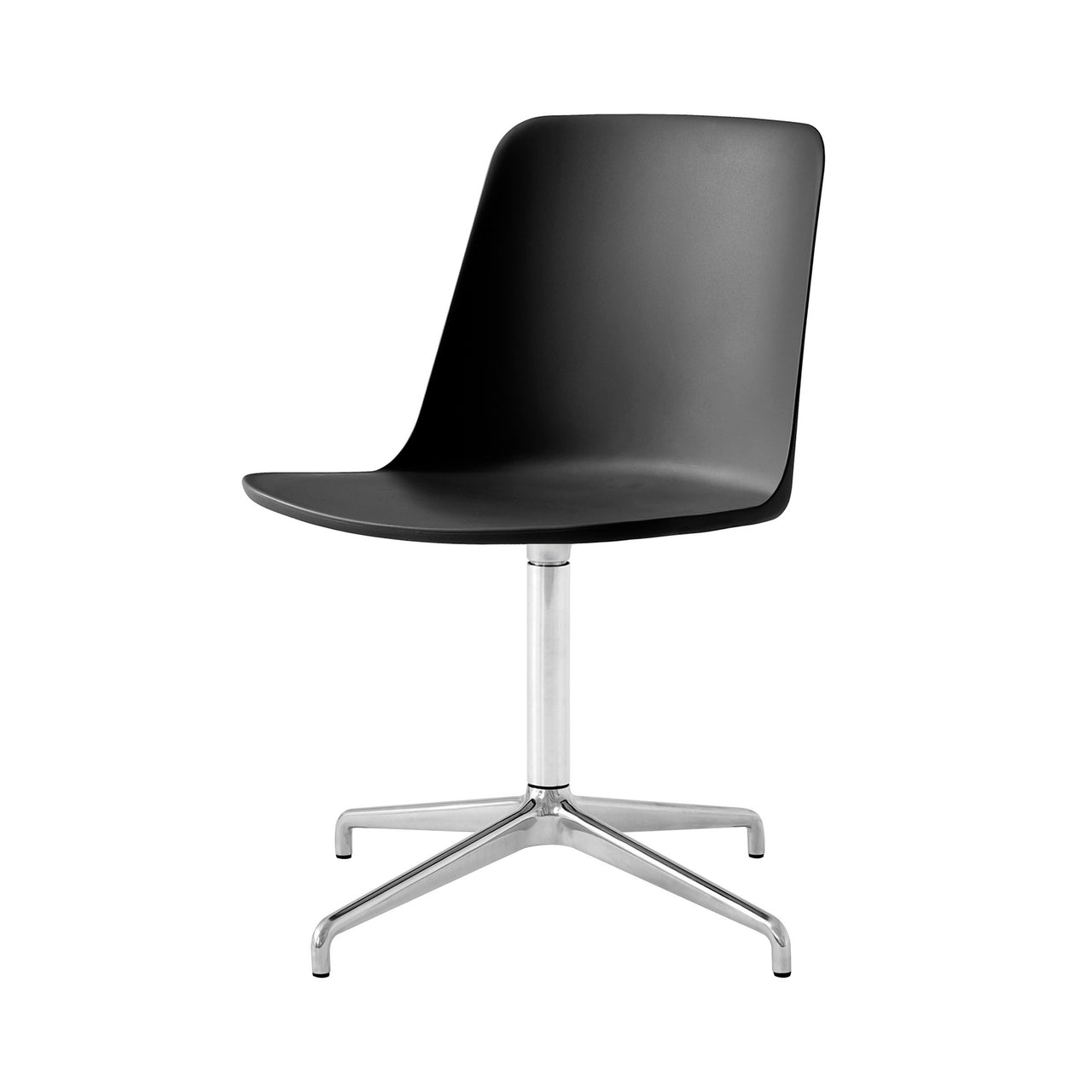 Rely Chair: HW16 + Black + Polished Aluminum