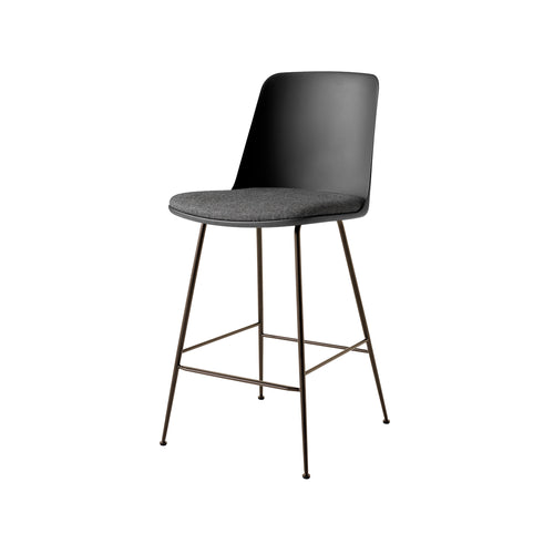 Rely Counter Chair: HW92 + Black + Bronzed