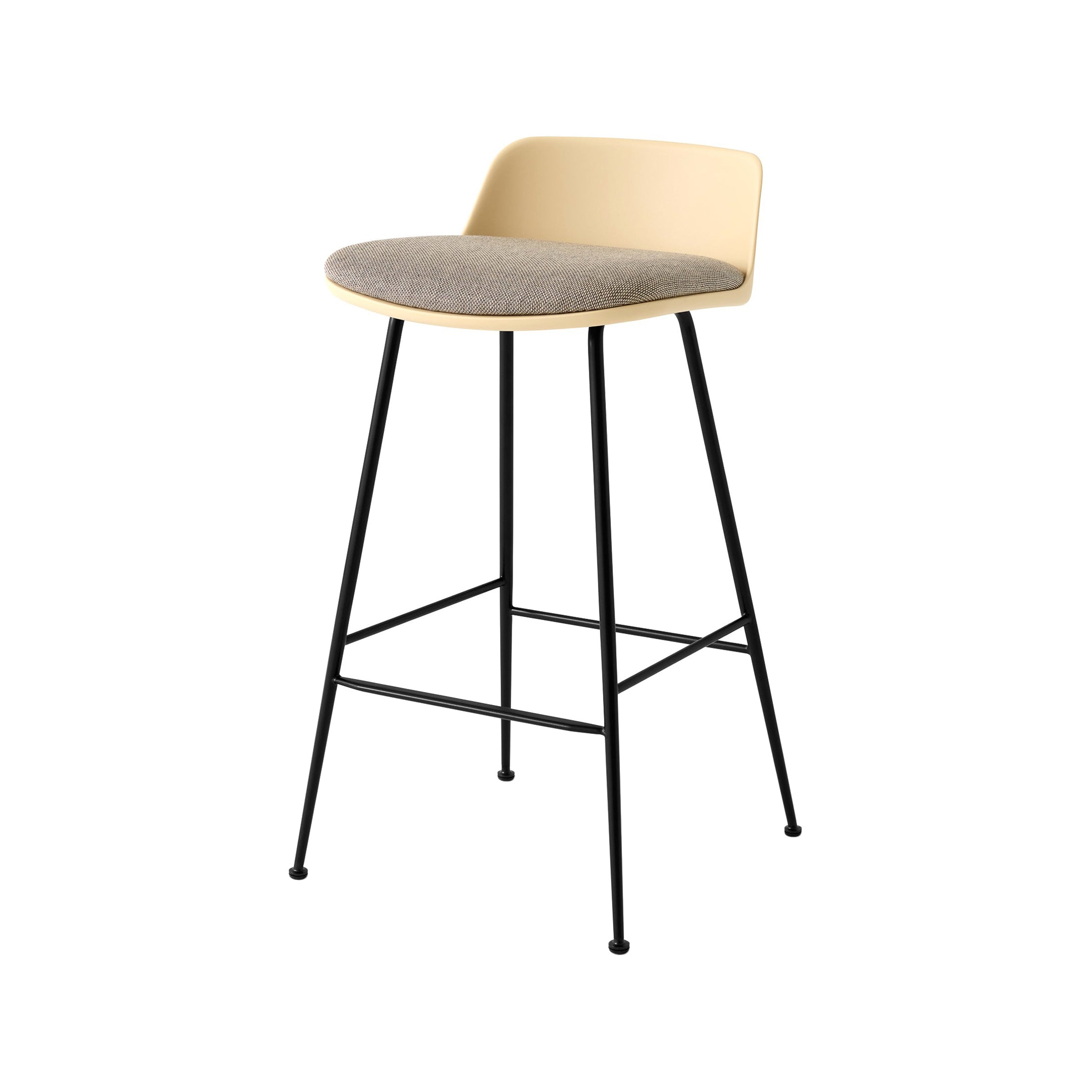 Rely Counter Stool: HW82 + Beige Sand + Black