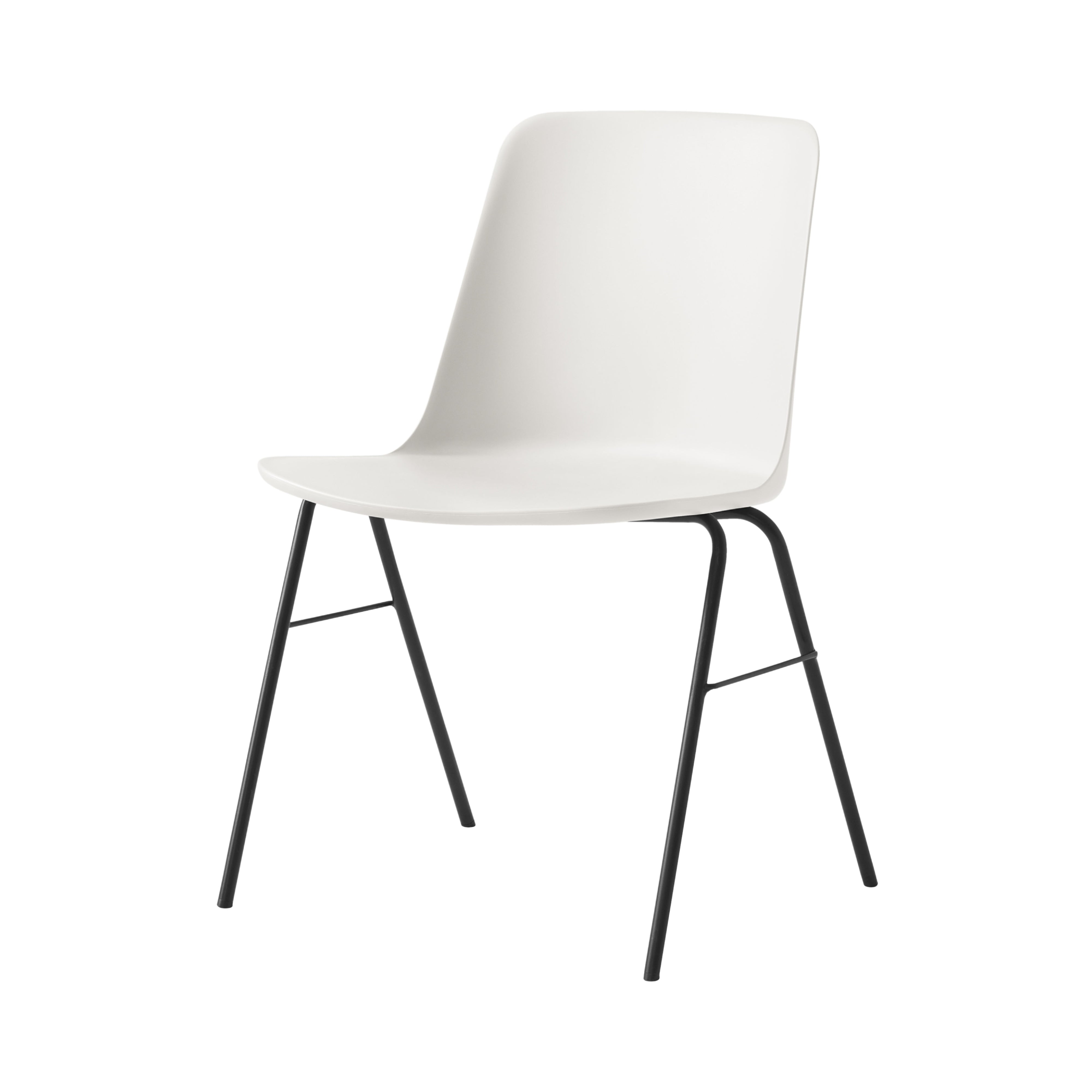 Rely Stacking Chair HW26: White + Black