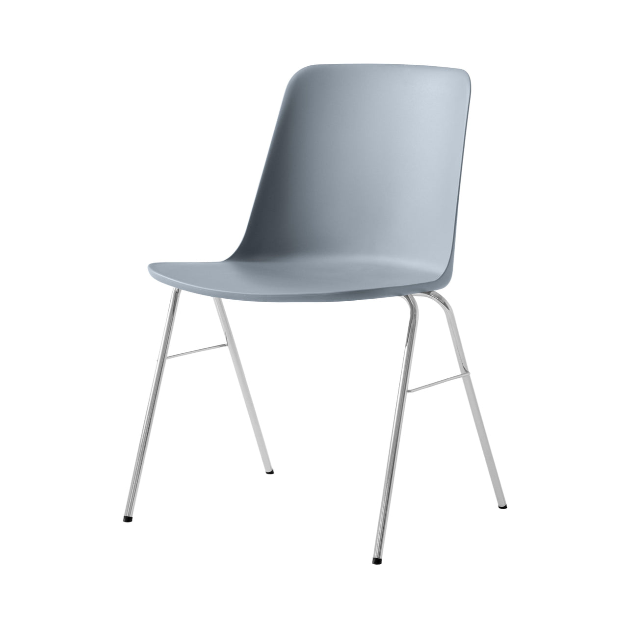 Rely Stacking Chair HW26: Light Blue + Chrome