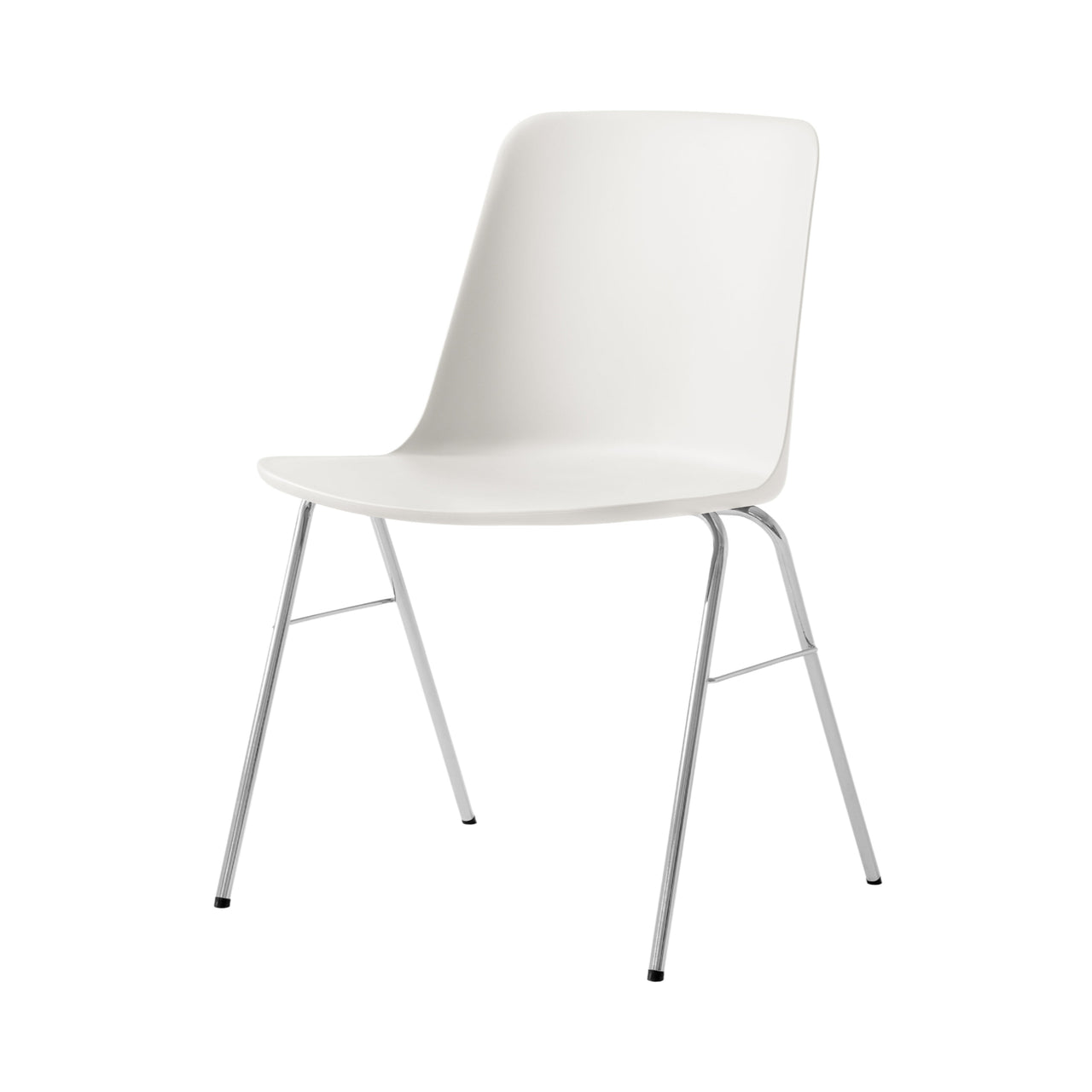 Rely Stacking Chair HW26: White + Chrome