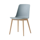 Rely Side Chair: HW71 + Light Blue + Clear Lacquered Oak