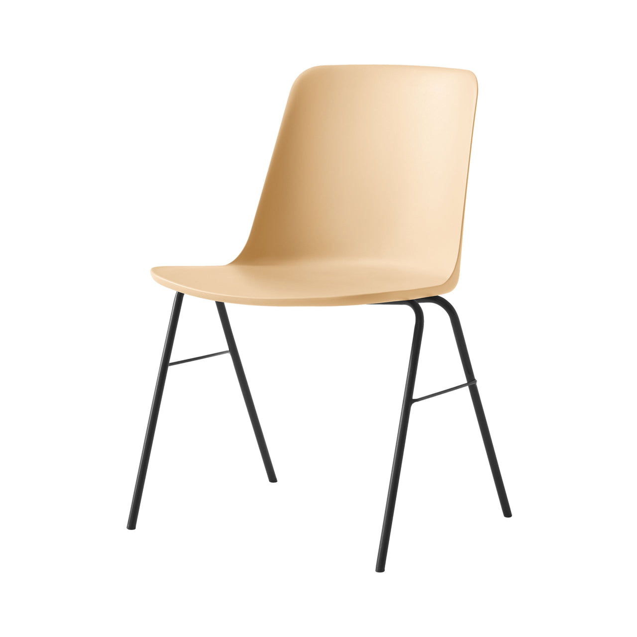 Rely Stacking Chair: HW26 + Beige Sand + Black