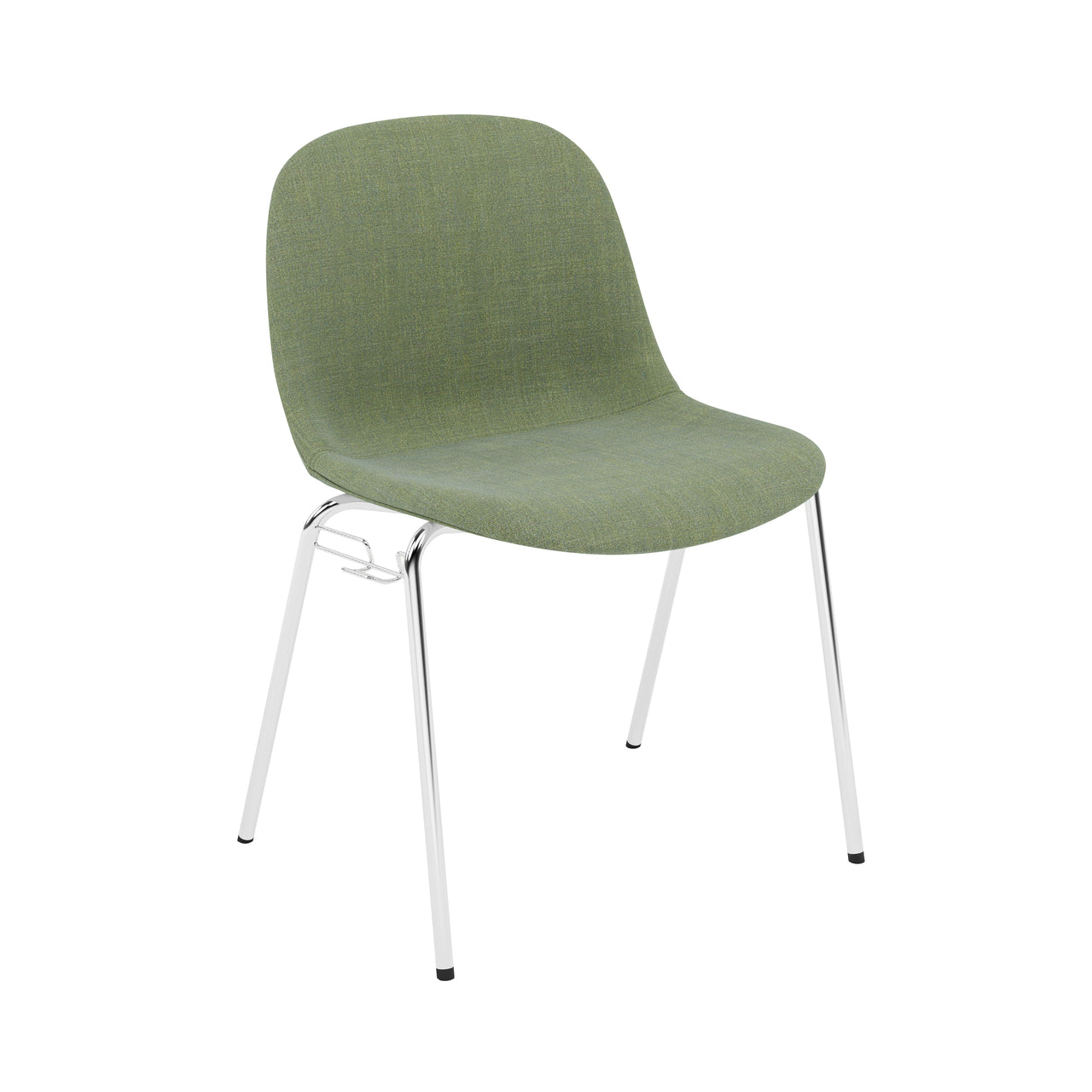 Fiber Side Chair: A-Base with Linking Device + Recycled Shell + Upholstered