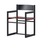 Passenger Chair: Black Stained Oak + Mustang Leather