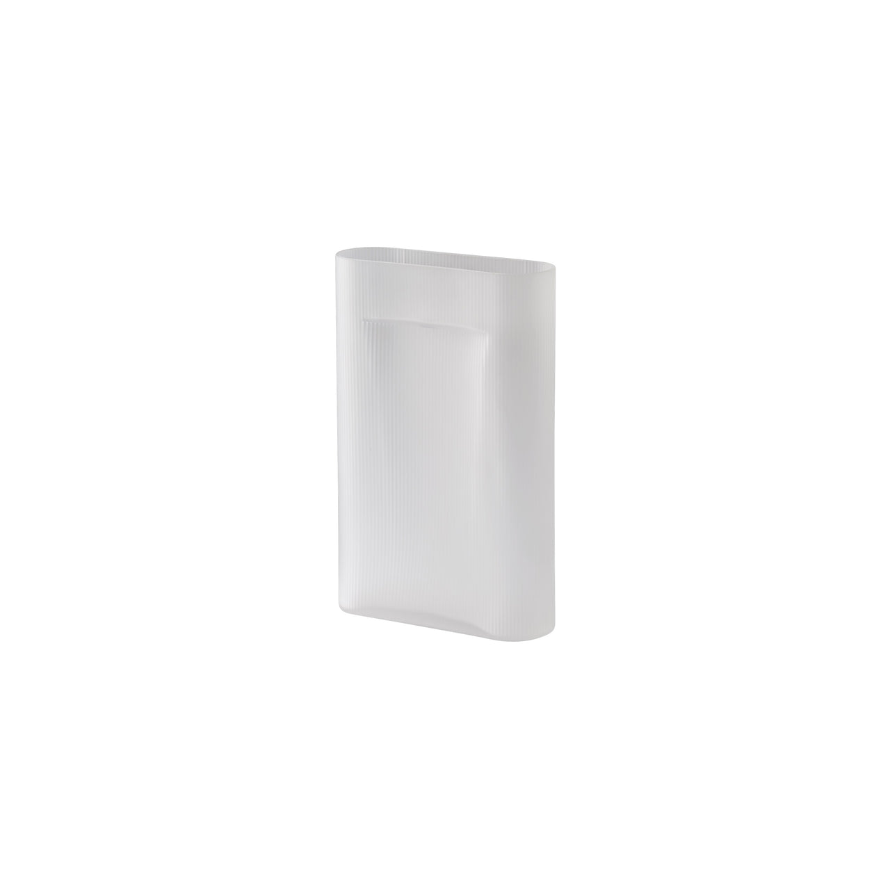 Ridge Vase: Glass - Quick Ship + White Frosted Glass