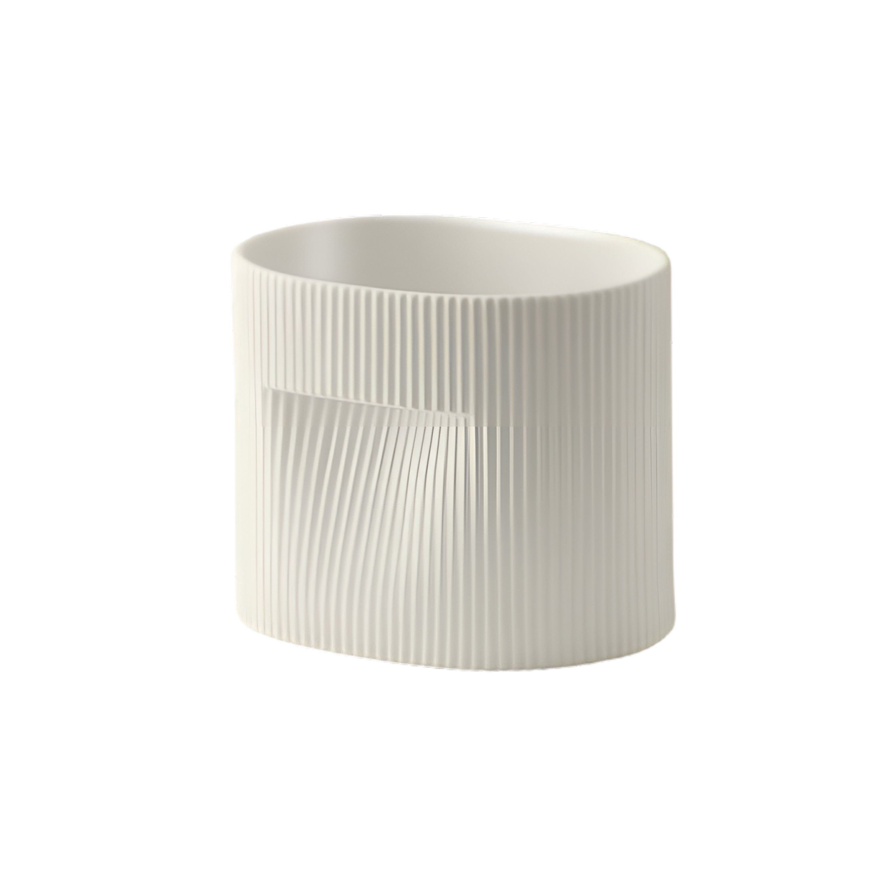 Ridge Planter: Medium + Off-White