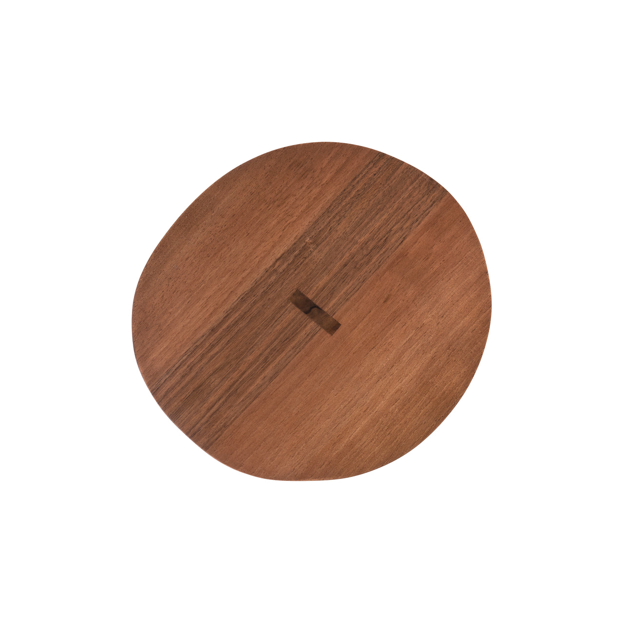 Left + Right Side Table: Round Base + Walnut