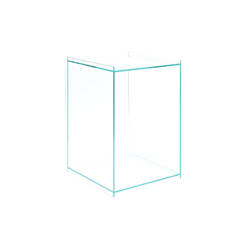 Rivet Box Table: Glass