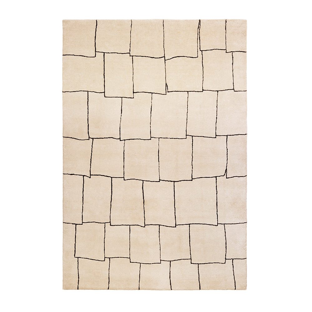 Roof Top Platinum Rug: Medium + Light Beige