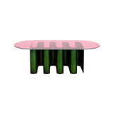 Tavolino2 Side Table: Rose + Fango Green