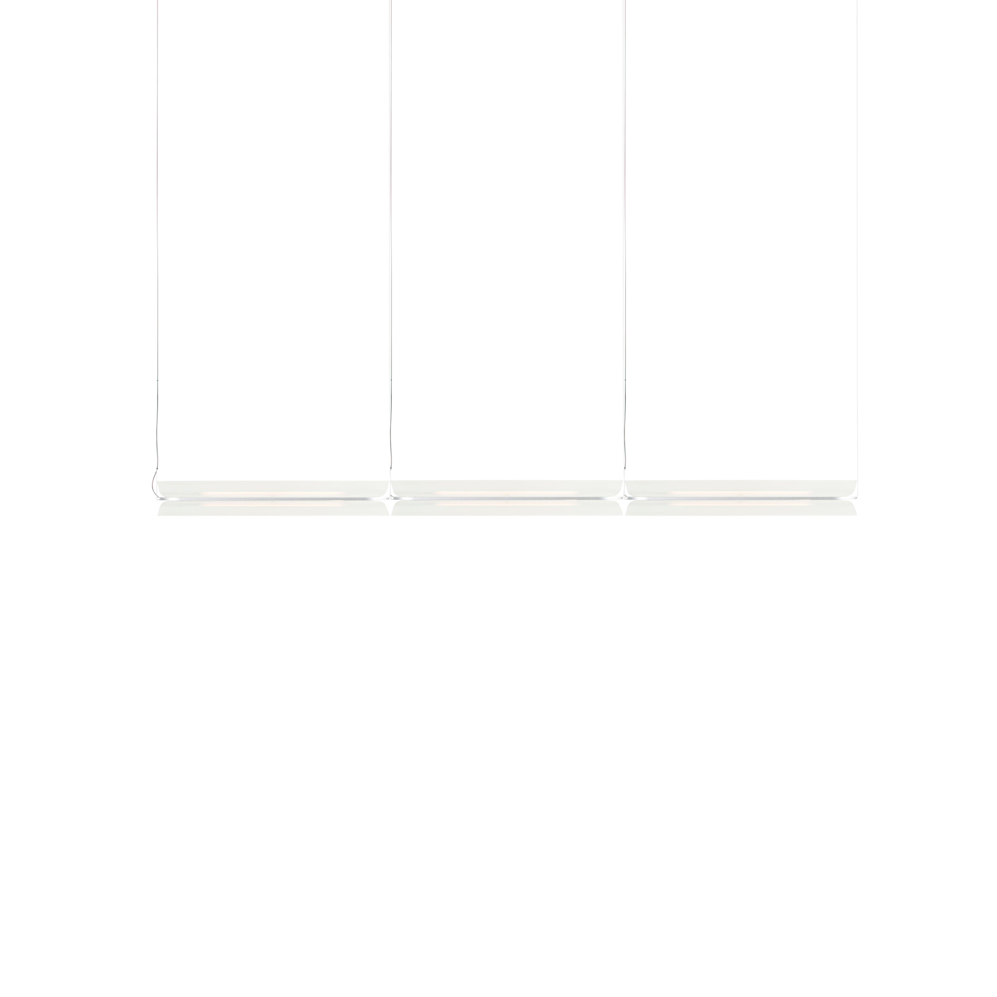 Vale System X-Axis Pendant Light: Horizontal + End-to-End + Vale 3 + Silica