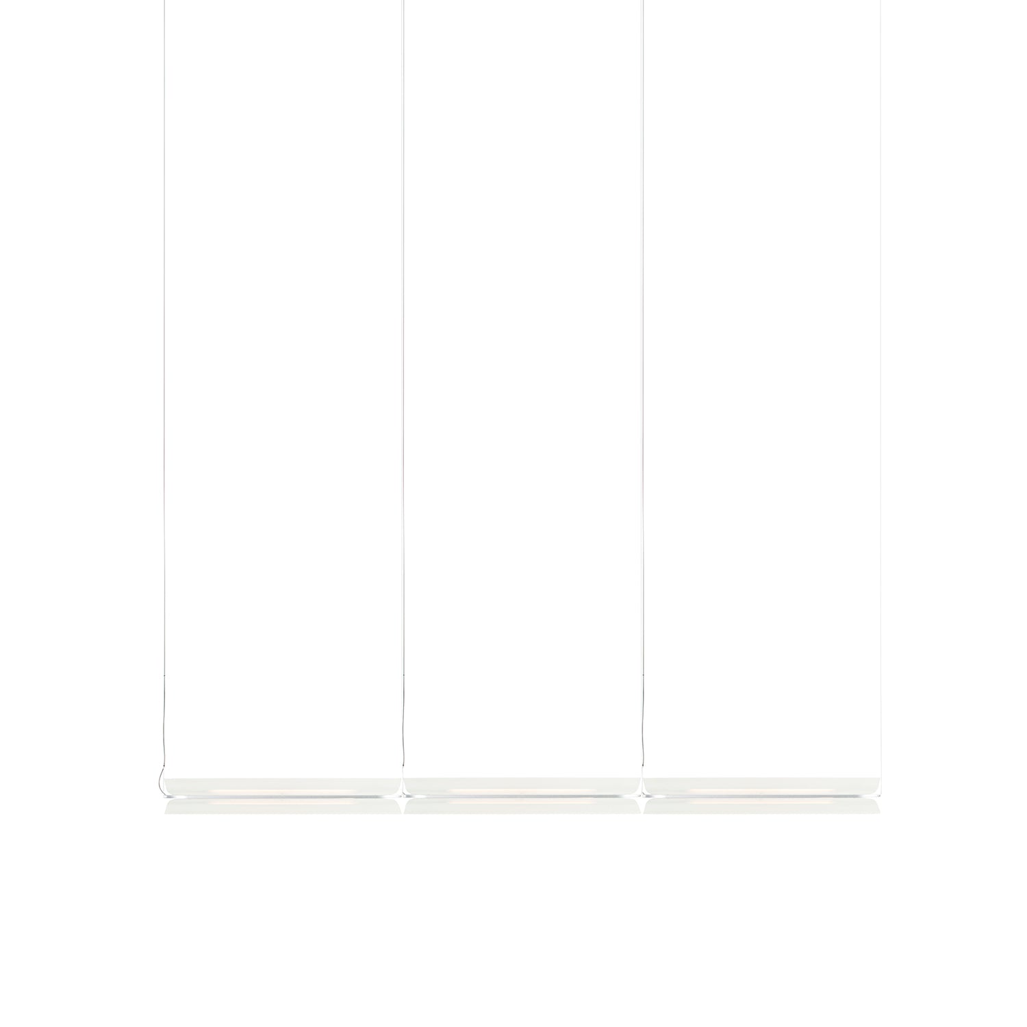 Vale System X-Axis Pendant Light: Horizontal + End-to-End + Vale 3 + Silica