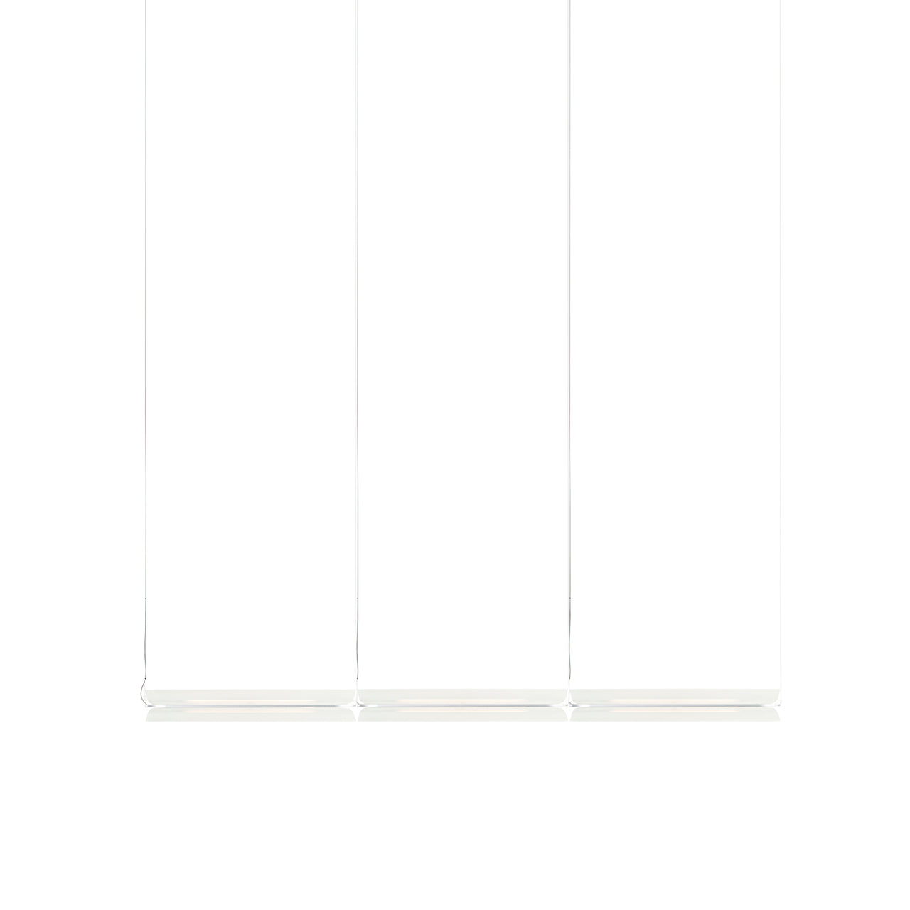 Vale System X-Axis Pendant Light: Horizontal + End-to-End + Vale 3 + Silica