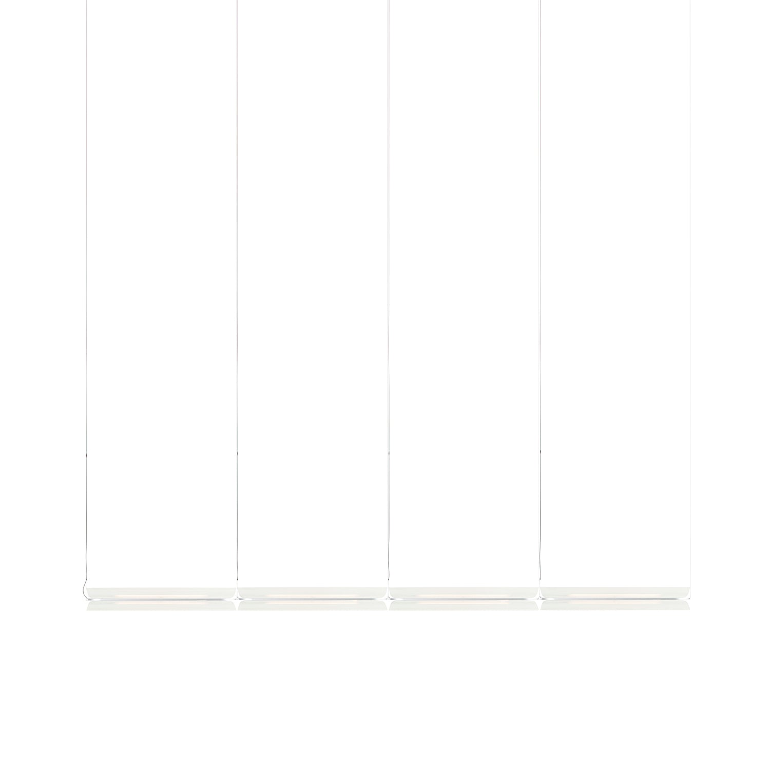 Vale System X-Axis Pendant Light: Horizontal + End-to-End + Vale 4 + Silica