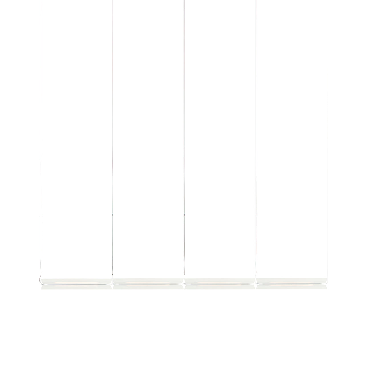 Vale System X-Axis Pendant Light: Horizontal + End-to-End + Vale 4 + Silica