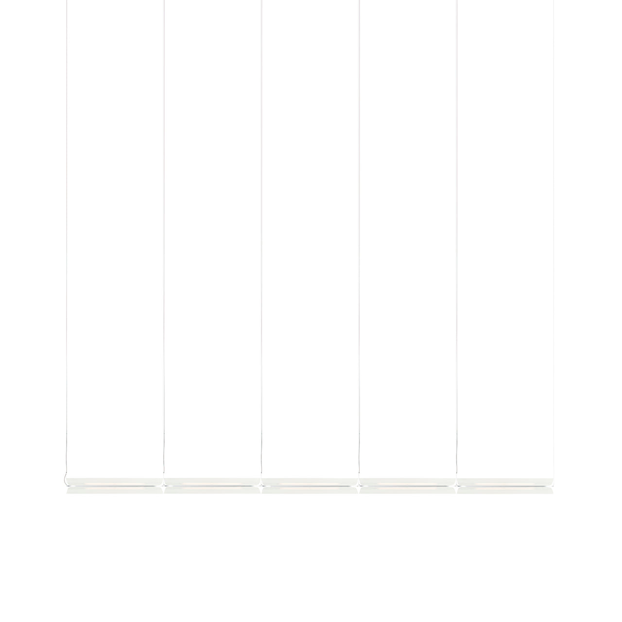 Vale System X-Axis Pendant Light: Horizontal + End-to-End + Vale 5 + Silica