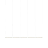 Vale System X-Axis Pendant Light: Horizontal + End-to-End + Vale 5 + Silica