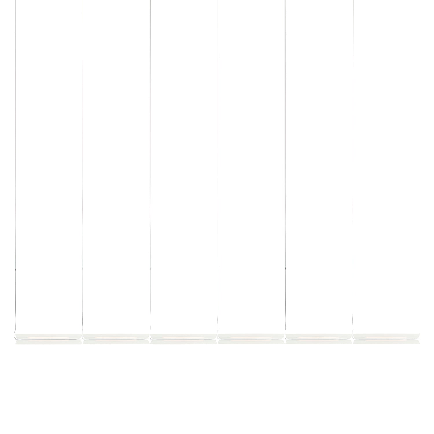 Vale System X-Axis Pendant Light: Horizontal + End-to-End + Vale 6 + Silica